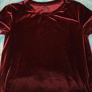 Red velvet top